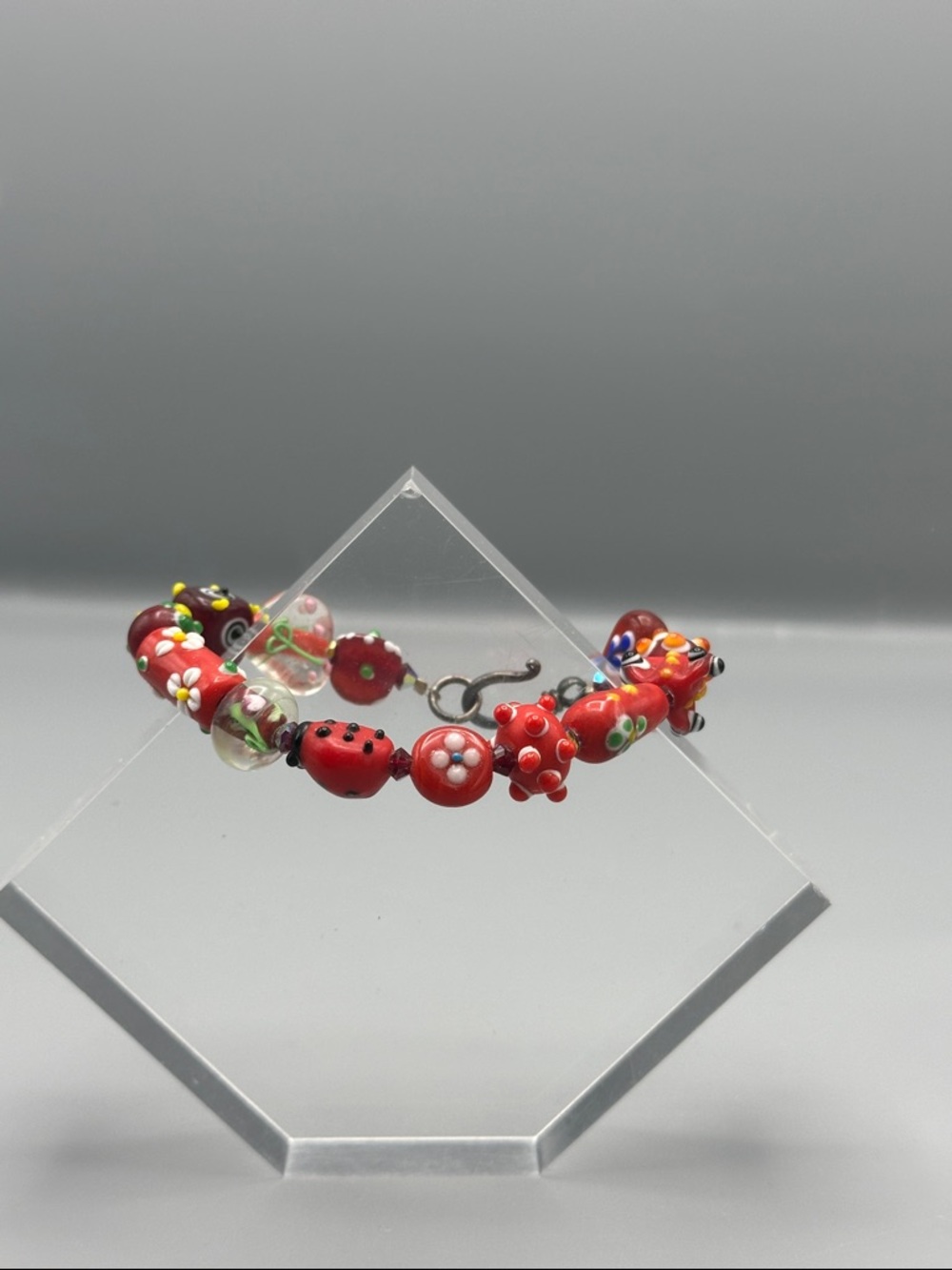 Red GLASS bracelet